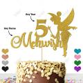 PERSONALISED  Fairy Cake Topper - Happy Birthday Party Cake Topper, Customized topper with ANY NAME, ANY AGE. 