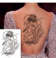 Waterproof Temporary Tattoo Forest Dragon Tattoos Sticker for Makeup Body Art Tattoo Black Big Skull Flower Tatto Men Women. 
