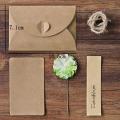 1 Set Vintage Kraft Paper Card With Envelope For Special Message. 