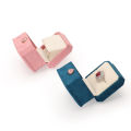 Velvet Jewelry Box Elegant Blue/Pink Ring Box Pendant Box for Gift Wedding Engagement Travel Home Display. 
