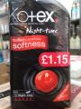Kotex Pads Night Time - Maxi Size - 10 Pcs Pack (Product of UK). 