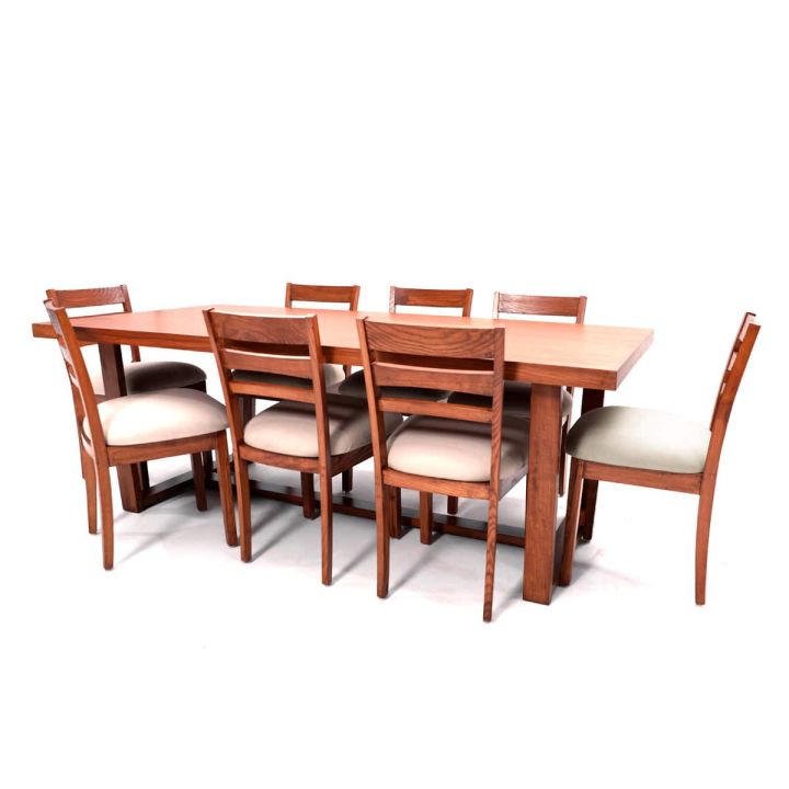Trapezoid 8 Person Dining Table