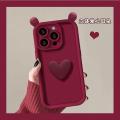 3D Cute Cartoon Bear Ear Doll Case Cover For Xiaomi Poco M6 Pro F3 X3GT X5 F3GT F4 F5 M3 Mi 11 Lite 12T Phone Casing Matte Soft Silicone Love Heart Cover Anti-Knock Candy Color. 