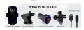 KKM Wireless Car Charger, 15W Auto-Clamping Wireless Car Charger Mount, Air Vent Dashboard Car Phone Holder. 