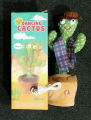 Dancing Cactus with Hat & Muffler - Sings, Talks, Repeats You, 20 Built-in Music Themes & Lights (Rechargeable). 