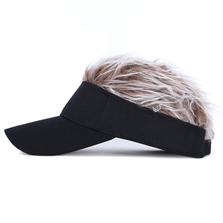 Golf Baseball Cap With Flair Hair cap Sun Visor Fun Toupee Hats Mens Womens Spiked Hairs Wig hat