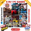 All-in-One Gaming Extravaganza: 6 Thrilling PC and Laptop Games in a Single Package GTA Vice City, Car For Sale Simulator, Gym Simulator 24, Food Truck Simulator, Gas Station Simulator, and GTA San Andreas. 