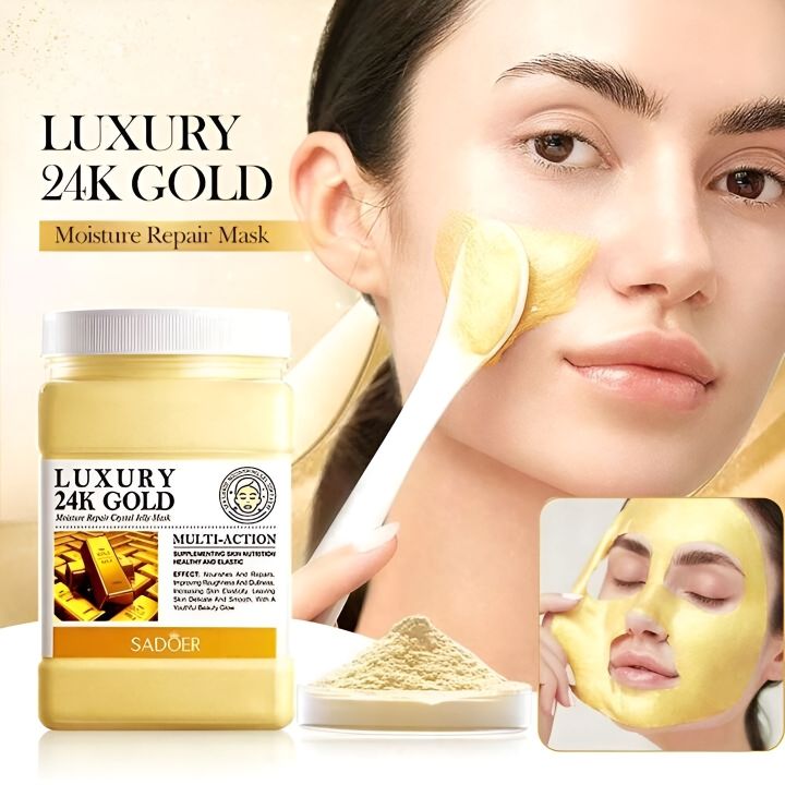 24k Gold Luxury Moisture Repair Crystal jelly Mask Powder Facial Hydration Multi-Action