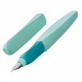 Pelikan Twist Fountain Pen Medium Nib M Ergonomic Soft Grip Ink Pen with Blue Ink Cartridge Smooth Writing Pen for School Office Students Birthday Gift. 