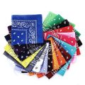Vintage Bohemia Print Bandana Hair Bands for Girls Women Headband Scarf Face Mask Cross Turban Bandanas Headwear 55cmX55cm. 