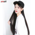 Baseball Cap with Synthetic Hair Extension Long Hair Wig Hat for Women. 