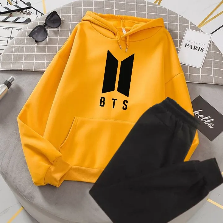 Track Suit BTS LOGO BUTTER ARMY GYWEAR -Amazing Hoodie Trouser