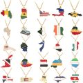 New Country Map Flag Necklace Africa Guinea Congo Chain Necklaces Jewelry Friends S. 