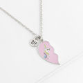 Best Friends Necklace Broken 2 PCS Unicorn Love Stitching Friendship Necklaces Nicle. 