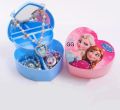 Heart Shape Cute Princess Jewellery Box for Baby Girls Makeup Box with Mirror for Girls Random Color. 