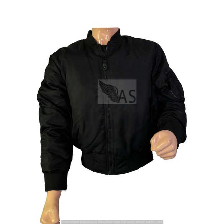 Flight%20Jacket%20%7C%20Bomber%20Jacket%20%7C%20Military%20Jacket%20(Black)%20-%20Image%203