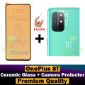 OnePlus 8T Ceramic Matte Glass Protector Full Glue Tempered Glass Screen Protector PUBG + Camera Glass Protector Flexible Lens Protector For OnePlus 8T. 