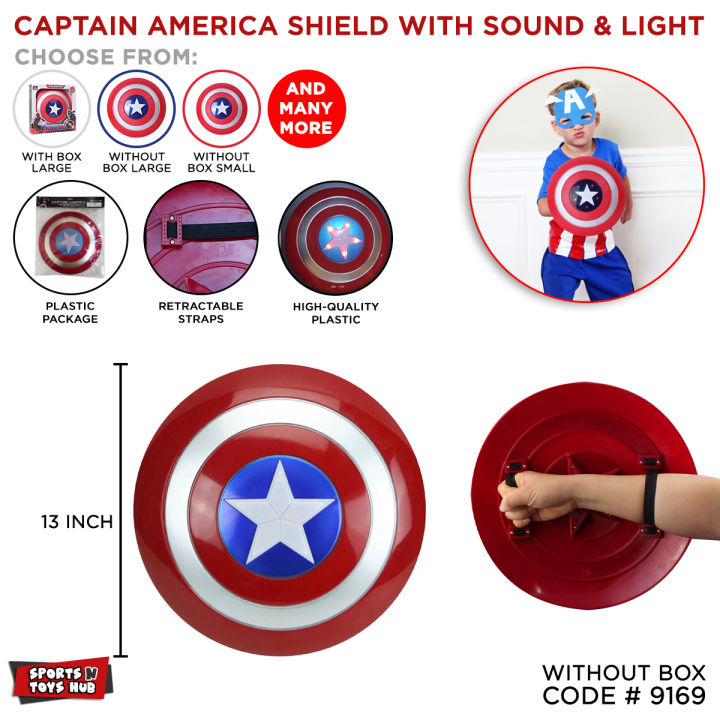 Marvel Avenger Superhero Captain America Toy Shield_For Kids Children Toys_Action_Armor_Role-Play Set With Light and Sound