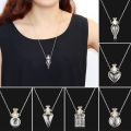Keepsake Steel Chain Water Drop Heart Perfume Jewellery Glaze Vial Necklace Essential Oil Pendant Memorial Jewelry. 