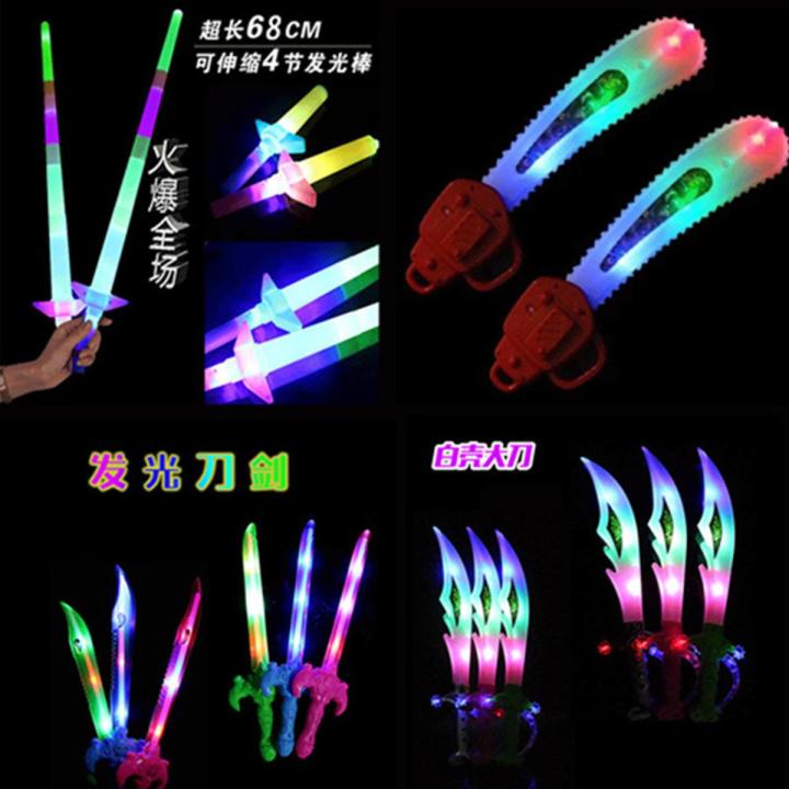 Stall supply creative music plastic flash toy children's luminous boy night market