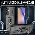 For Samsung Galaxy A55 5G Case With Slide Camera Cover Built in 360° Rotate Ring Stand Kickstand Full-Body Rugged Shockproof Protective Phone Cover. 