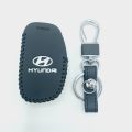Hyundai Tucson Leather Cover With Key Chain Plus Nano Light In Dark. 