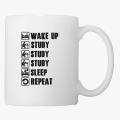 My Study Routine Funny Gift Coffee Mug. 