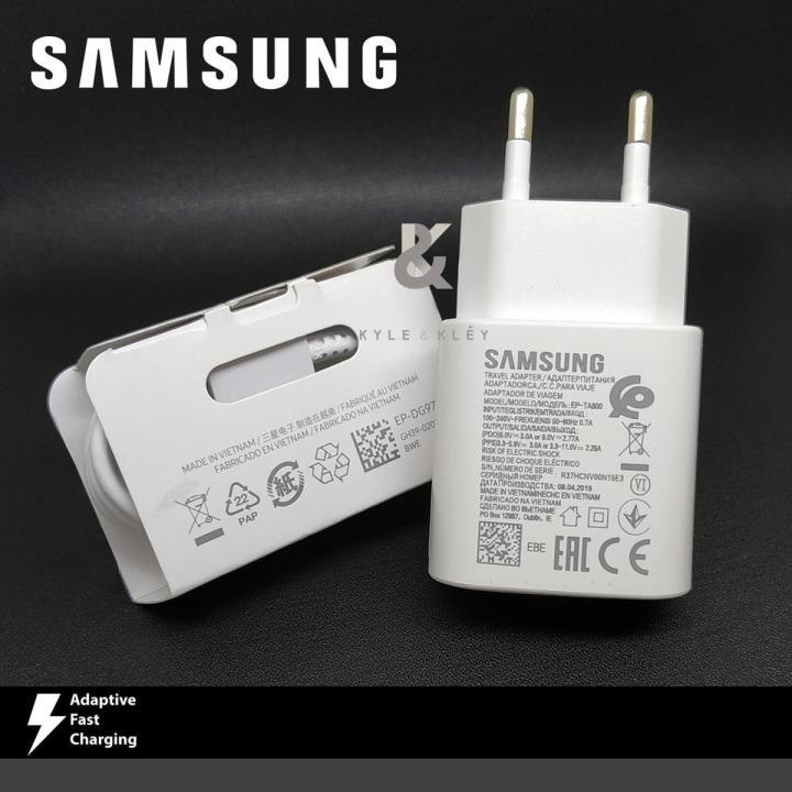 💯 Original Samsung EP‑TA800 25W Super Fast Charger – USB Type‑C Wall Adapter with Type‑C to Type‑C Cable (EU 2‑Pin Plug) | All‑Region Compatible with Galaxy Note 10/Note 10 Plus, S20/S20 Ultra, S21/S22/S23/S24/S25 Series, FE, Ultra, Plus & Latest Galaxy