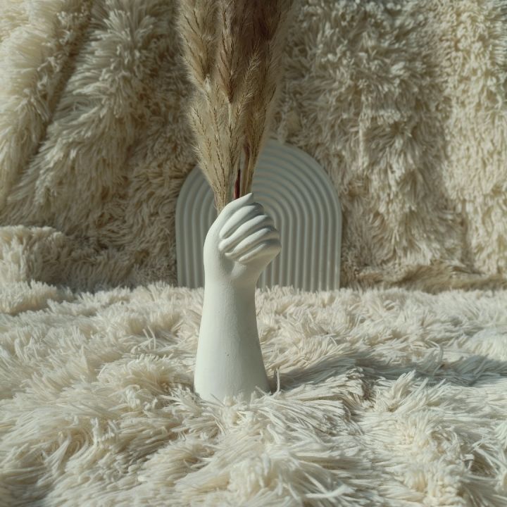 Hand vase, flower hand vase for home decoration, beautiful handmade vase, concrete vase, hand shaped vase for your home, home decor vase, cute hand vase