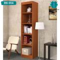 BS-014 - Oak Wood Brown Vertical Open Book Rack Storage Shelf  Living Room Shelves Books Furniture Magazine Organizer. 