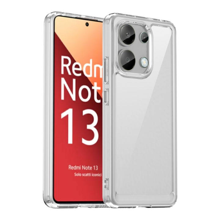Lereach For Xiaomi Redmi Note 13 Pro 4G Note 12 Note 11 Pro 4G Luxury Silicone Cover Circular Frame Clear Precision TPU Lens Cap Phone Case