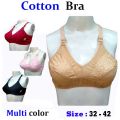 Classic Cotton Bra Brazier for Women Undergarments and Non-wired Brazzer with Chikan Embroidery. 
