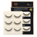 3 Pairs Natural Soft Eyelashes Hair Thick Long Lasting Eye Lashes. 
