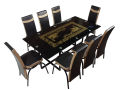 Dining Table Golden Black Versace Design 36*72 – 8 Person. 