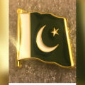 Pakistan Flag Lapel pin 3d Recessed by Saariyas. 