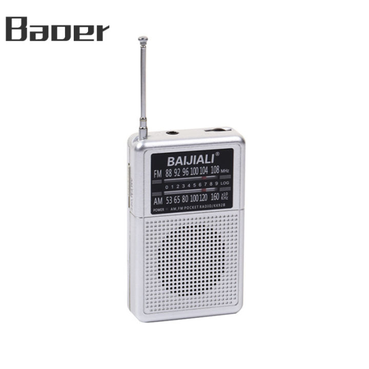 Baoer KK928 Small Pocket AM/FM Radio, Portable Transistor Pocket Radio With Best Reception Digital Tuning-Compact Personal Walkman Player With Built In Speaker