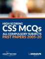 CSS MCQs All Compulsory Subjects Past Papers 2005-2020. 