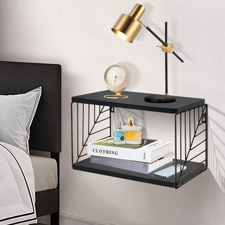 DHUDHI%20Floating%20Nightstand%20Modern%20Black%20Wall%20Mounted%20Nightstand%202-Tier%20Floating%20Wall%20Shelf%20Floating%20Shelves%20for%20Wall%20in%20Bedroom,%20Living%20Room,%20Bathroom,%20Kitchen,%20Office,%20(1%20Pcs)%20-%20Image%207