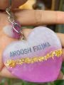 Customized keychain - Heart keychain with name. 