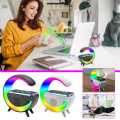 G500 LED Wireless Charging Bluetooth Speaker Smart Table Night Light BT Music Player Phone Wireless Charging RGB Desk Lamp - Emporium Elite. 