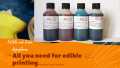 Edible Ink, Set of 4 Bottles-Kopyform -Black Cyan, Magenta, Yellow-Edible ink for edible printing. 