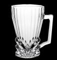 Premium Glass Beer Mugs/Beer Glasses  250ml- Set of 6, Transparent. 