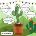 Rechargeable Dancing Cactus Toy with Songs - Funny Electronic Singing Dancing Cactus- Shaking Cactus Lightning- Wriggle Twisting Cactus Cute Plush Toy Education Toy for Children Playing -Home Decoration Kids Toy. 
