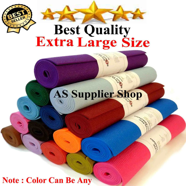 Imported Large Size PVC Anti Slip Sports Yoga Mat Fitness Training Mat Exercise Mat Gym Mat Exercise Mat Carpet Mat Yoga Mats