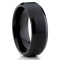 Titanium Black Stainless Steel Ring For Men. 