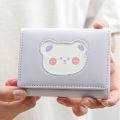 Cute Small Bear Patternwallets Lightweight Soft Small Womenwallets Three-Fold Pu Leather Soft Pu Leather for Daily Use Shopping Traveling Gift For Women Fashion Accessory. 