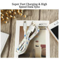 VOXLINK USB Cable 8Pin Fast Charging Mobile Phone Cables PU Leather Data Sync USB Charger Cable for iPhone X xr xs USB Cables. 