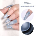 BORN PRETTY Watercolor Nail Ink White Nail Polish Blossoming Effect Nails Art Design Natural Air Dry Nail Art Varnish Manicure. 