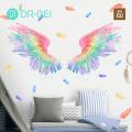 Bathroom Wall Decor Angel Wings Wall Art Decal Vibrant Color Creative Sticker for Home Decor Removable Stylish Wall Sticker for Living Room. 