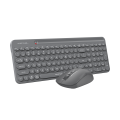 A4tech Fstyler FG3300 Air2 2.4G QuietKey 2-Zone Wireless Keyboard Mouse Combo - Silent Keyboard + Silent Mouse - Lift in Air Multimedia Mouse - 2000 DPI Adjustable - For PC, Laptop, Windows, Mac, Linux. Smart TV. 